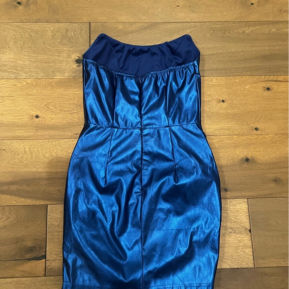 Revolve Supedown Blue Metallic Mini Dress -XS - Picture 4 of 5